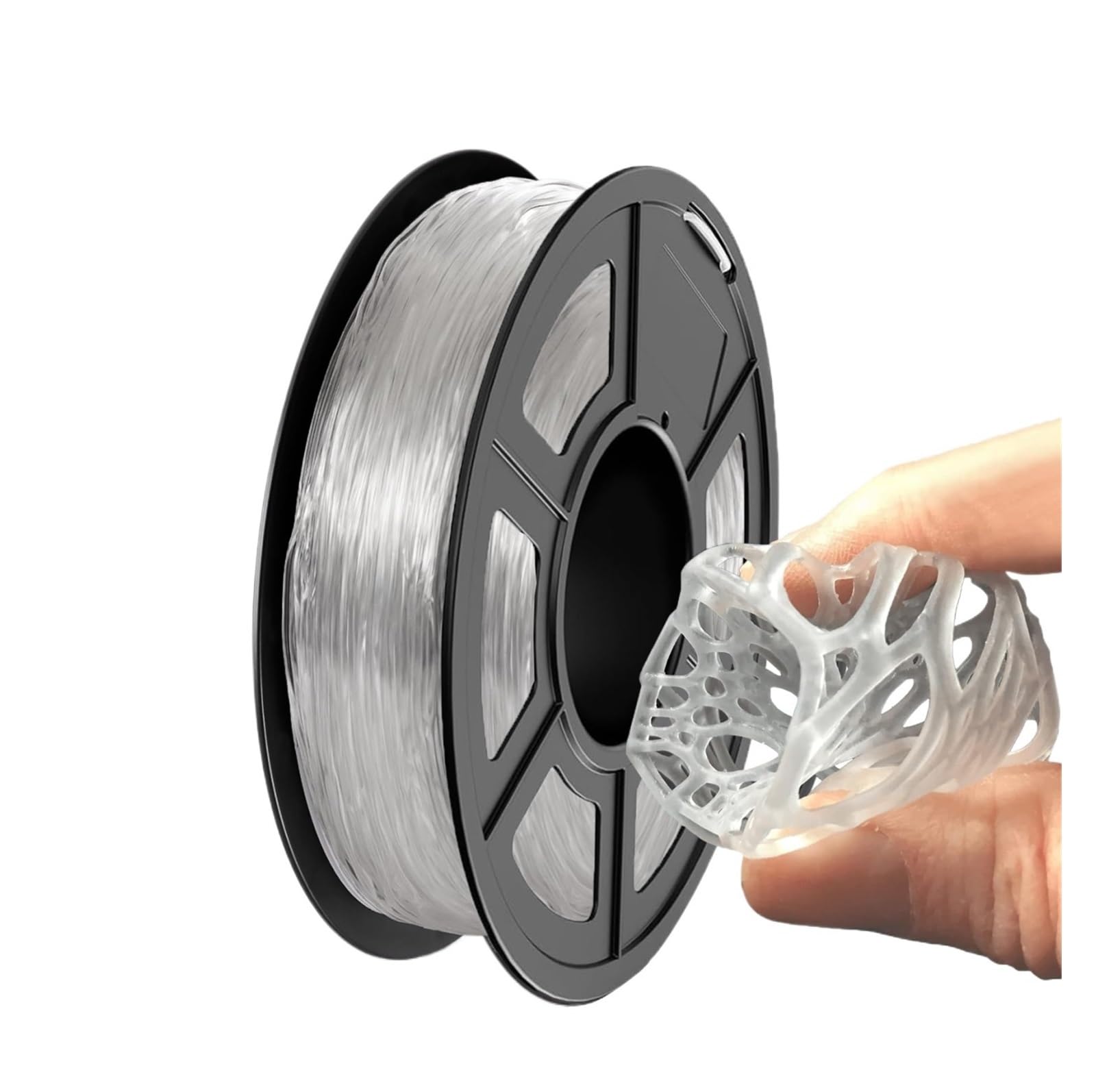 95A 3D-Druckerfilament 1 kg, klares TPU und klares grünes TPU 1,75 mm, 200 g/400 g/1000 g Rolle(Transparent 1000g)