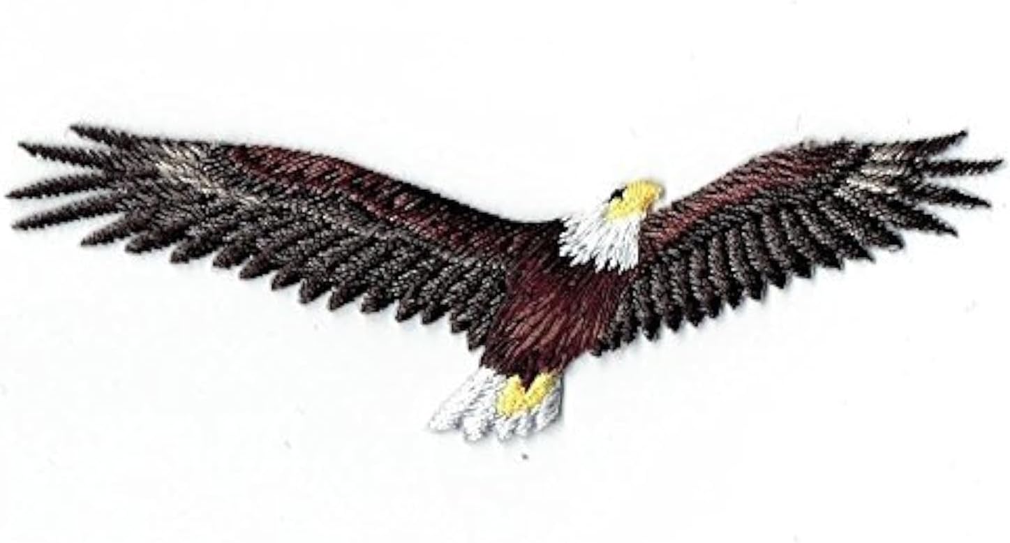 Wholesale AppliqueSoaring American Bald Eagle Embroidered Iron on Patch