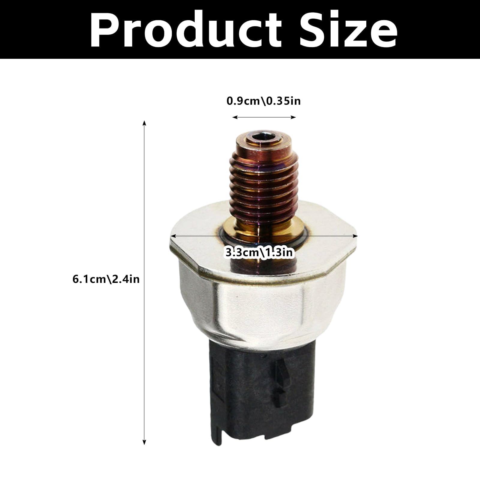 GVSS Capteur de Pression de Rail de Carburant 9658227880,Compatible avec Citroën C1 C2 C3 C4 C5 Peugeot 107 206 207 407 308 3008 Ford Focus Mondeo Nissan Qashqai,pour Moteurs HDi et TDCi
