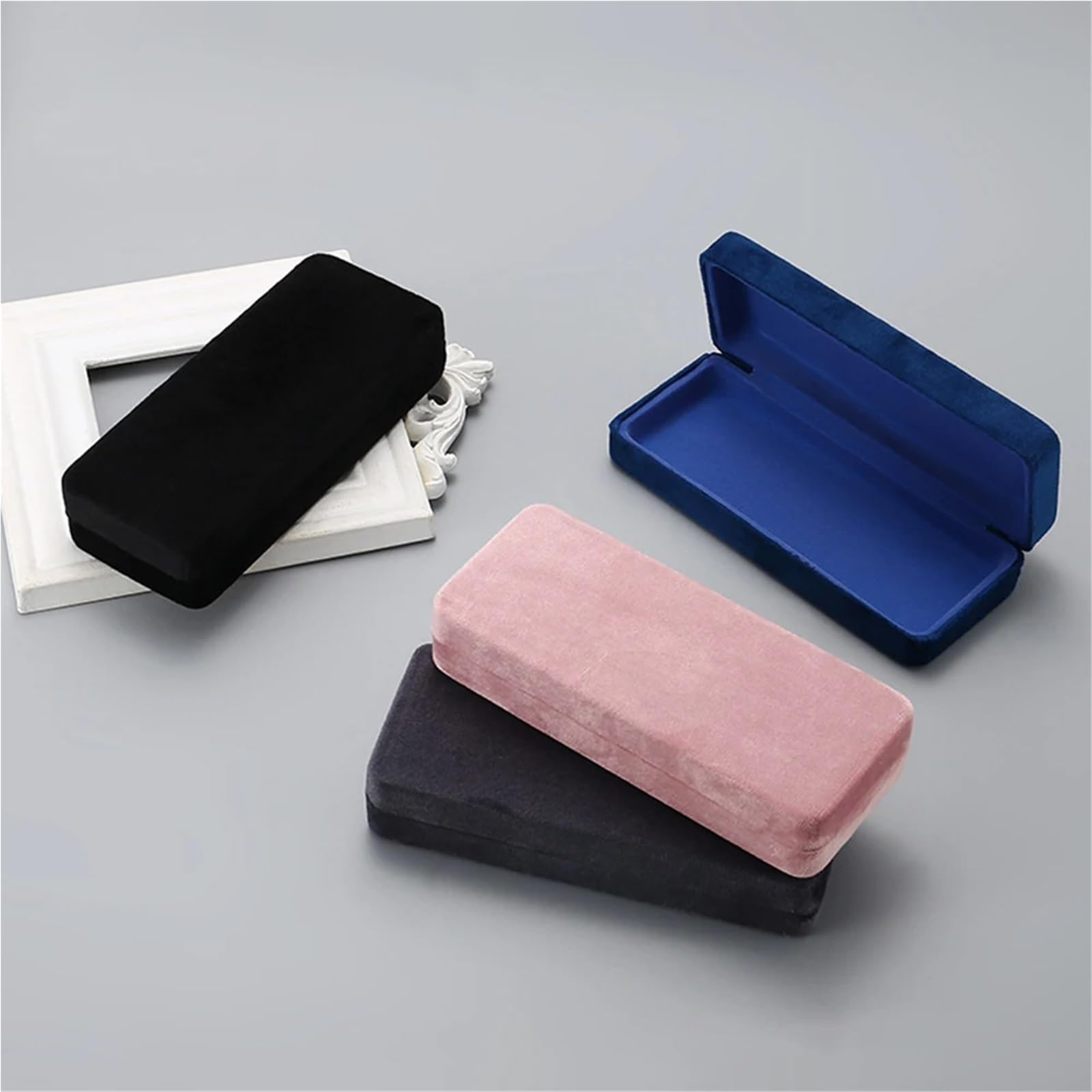 2 uds Estuche for gafas de cuero caja almacenar sol mujer Para Mujer y Hombre