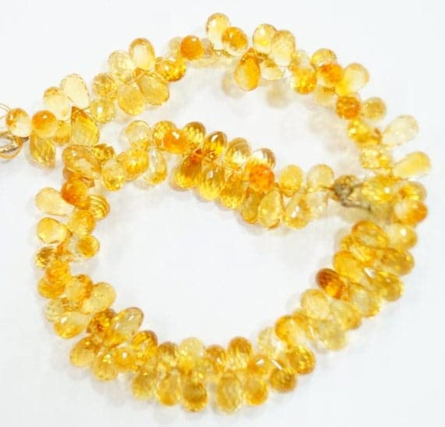 Citrine naturelle facettée en pierres véritables pour éviter les fausses perles