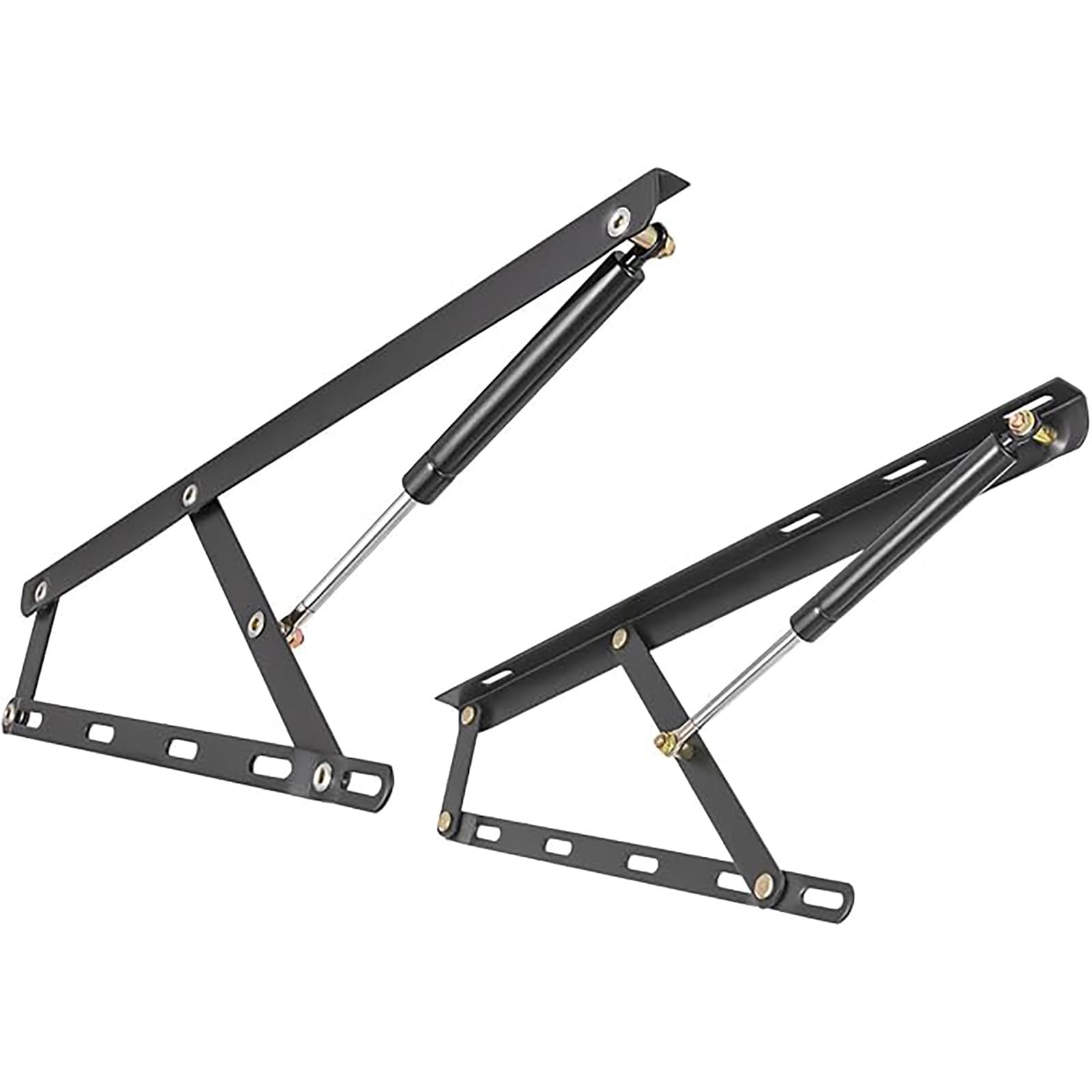 Heavy Duty Tatami Gas Strut Hydraulic Rod, Hydraulic Bed Lift Hinge with Screw, 2Pcs Pneumatic Storage Bed Lift Mechanism(1500mm)