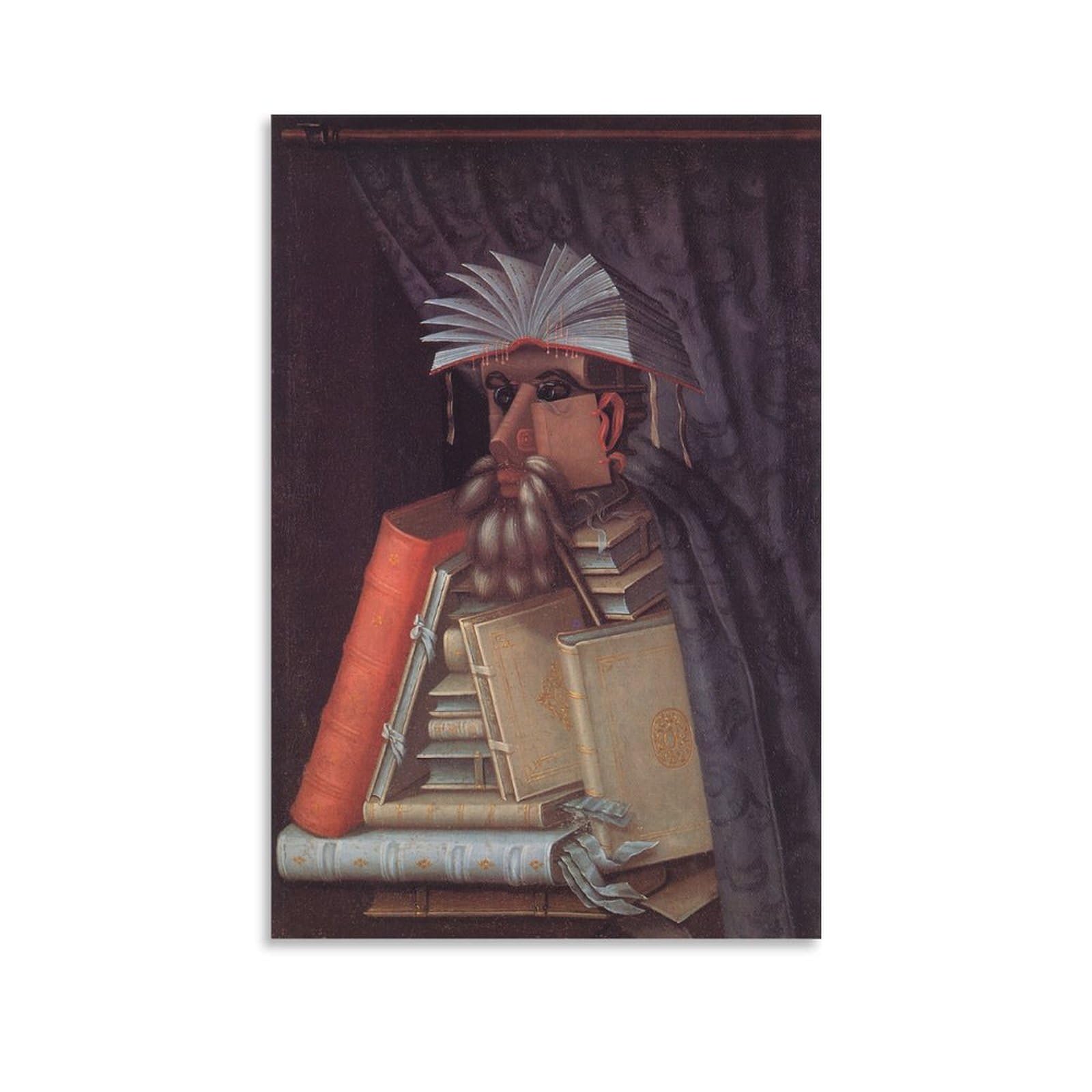 QINGYUAN Giuseppe Arcimboldo The Librarian Poster Home Decor Poster Wall Art Bedroom Decorative Room Aesthetic 16x24inch(40x60cm)