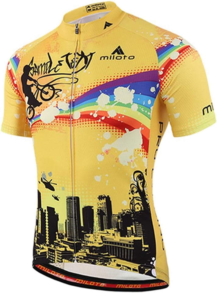 Men's Cycling Jersey Short Sleeve Bike Jacket Biking Shirt Quick Dry Breathable Mountain Bicycle Clothing