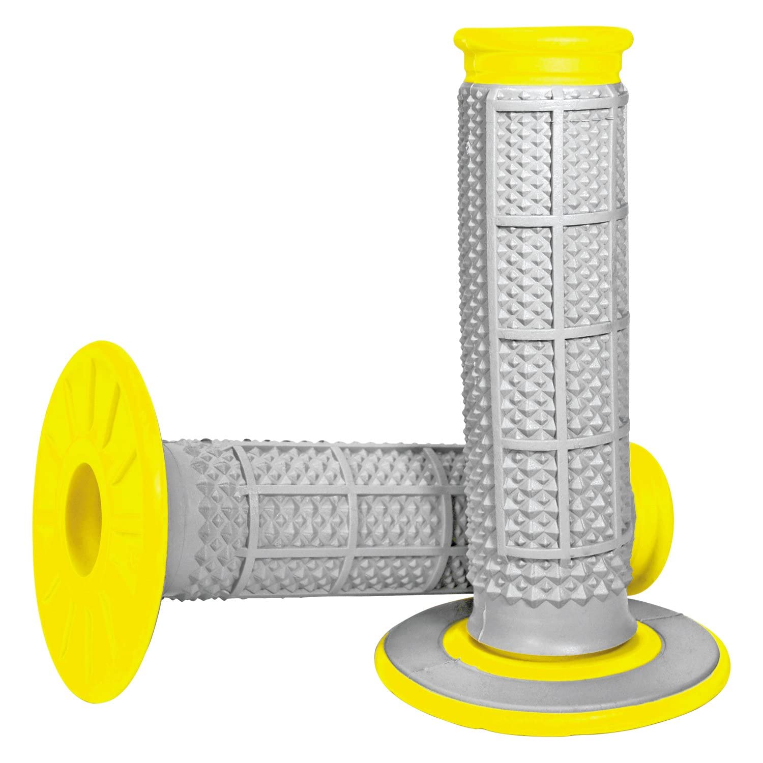 Amazon.com: Renthal G194 Tapered/Half Waffle, Grey/Yellow, Dual