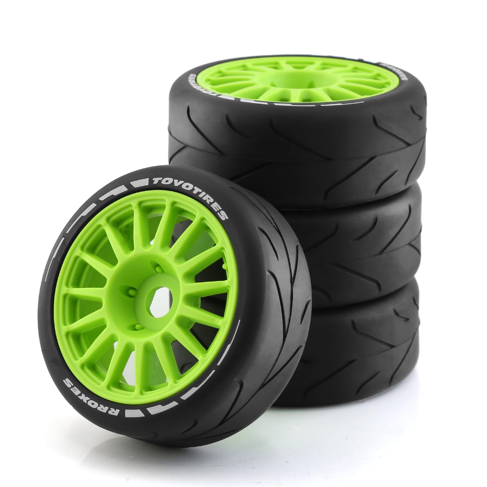 Chanmoo 1/8 RC On Road Tires And Hard Plastic Drift Wheels 17mm