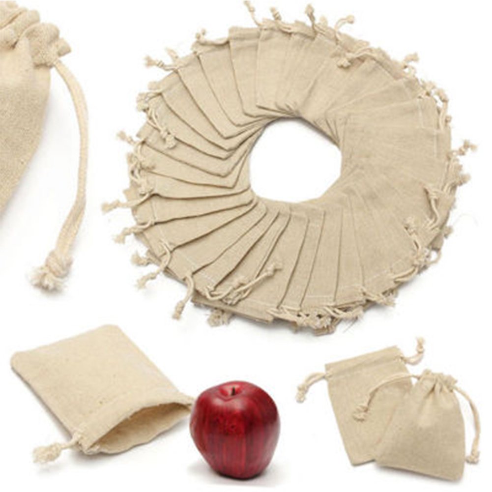 Lucky Monet 50-Pack Burlap Gift Bags With Drawstring - Rustic Jute Pouches For Wedding Favors & Crafts - View #11