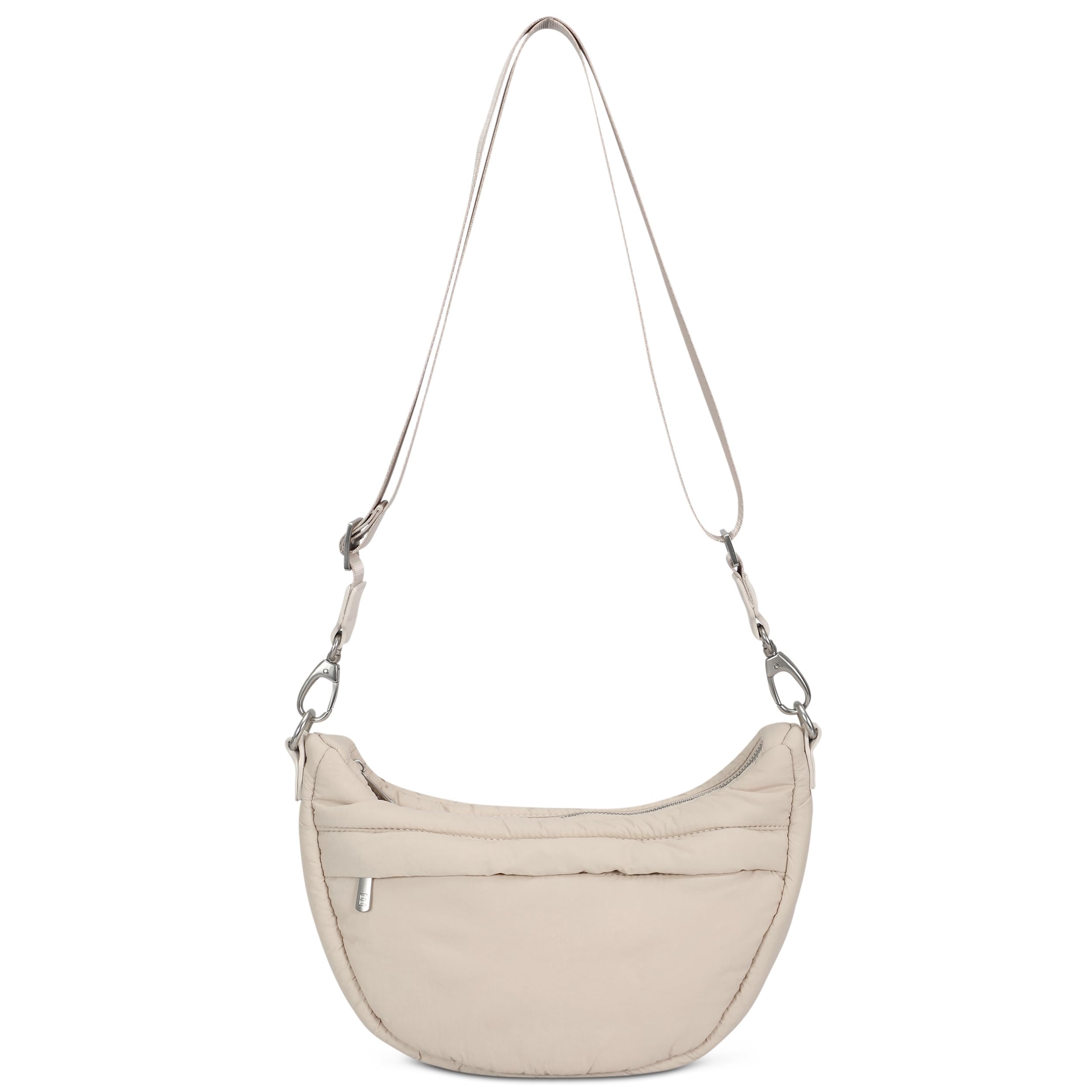 Expatrié Bolso Bandolera Mujer - Vivy - Bolso Riñonera de Media Luna - Crossbody Puffer Bag - Bolso de Mano con Correa Ajustable - Impermeable