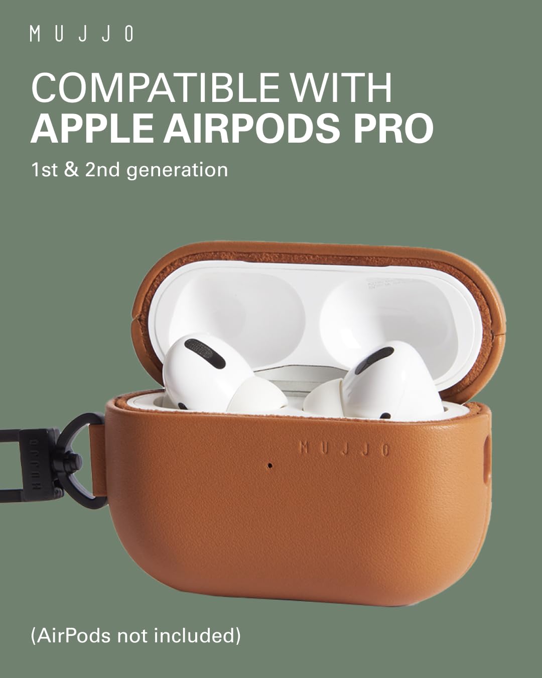 Mujjo Leather Case for AirPods Pro (2nd Gen), Wireless Charging Compatible, Durable & Luxurious Design, Secure Fit - Image 4