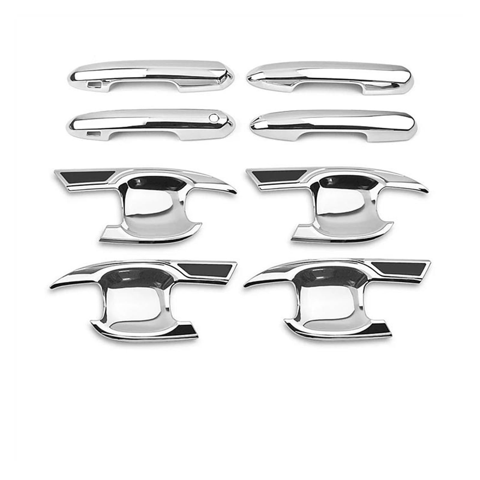 Kjhopy Chrome Car Accessories Exterior Door Handle Bowl Trim Cover Frame For Toyota For Highlander Xu70 2020-2023 Exterior Door Handle(Chrome)