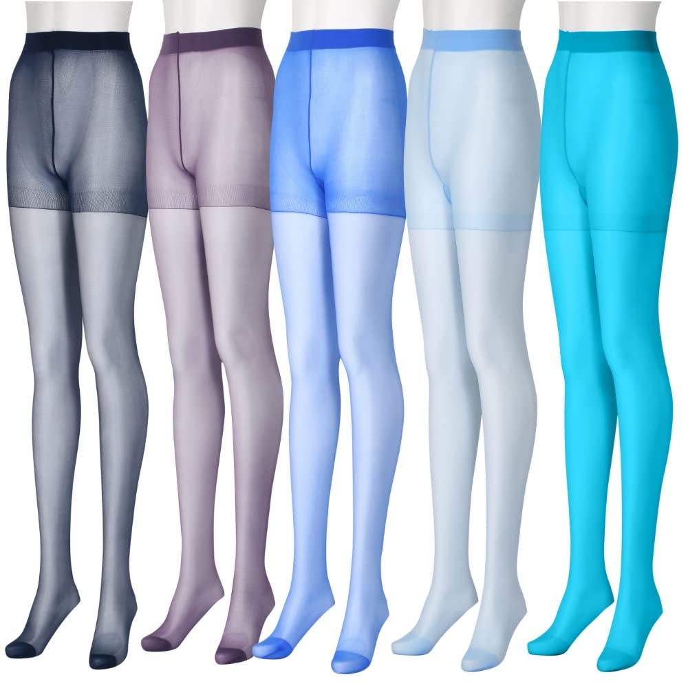 Amazon | [FULL CHECK] 青いパンティストッキング ブルー サックス