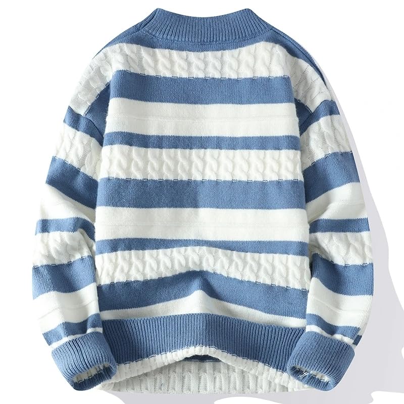 Winter Korea Style Men's Stripe Sweater Autumn Casual Wool Pullovers Warm Sweaters Men4