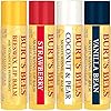 Burt's Bees Lip Balm, Beeswax, Strawberry, Coconut and Pear, and Vanilla Bean Pack, With Responsibly Sourced Beeswax, Tint-Free, Natural Lip Treatment, 4 Tubes, 0.15 oz. #6