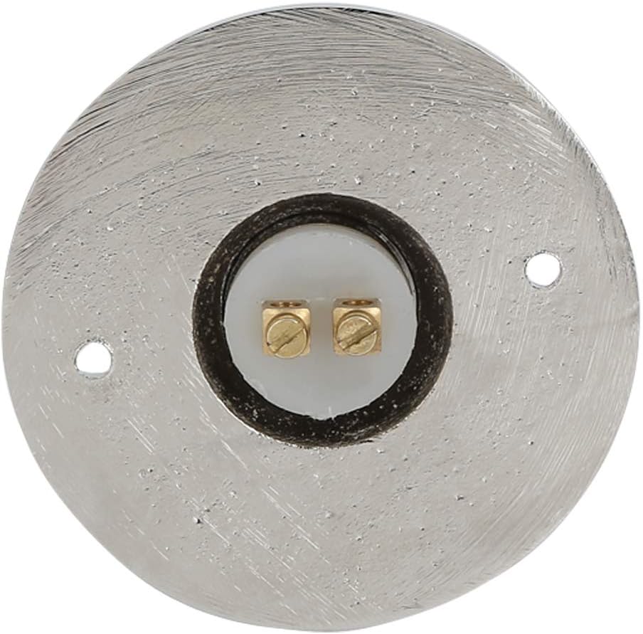 Wired Brass Circular Doorbell Chime Push Button in Polished nickel Finish Vintage Decorative Door Bell with Easy Installation A29® Brass Bell Push Button, 2 5/8" diameter