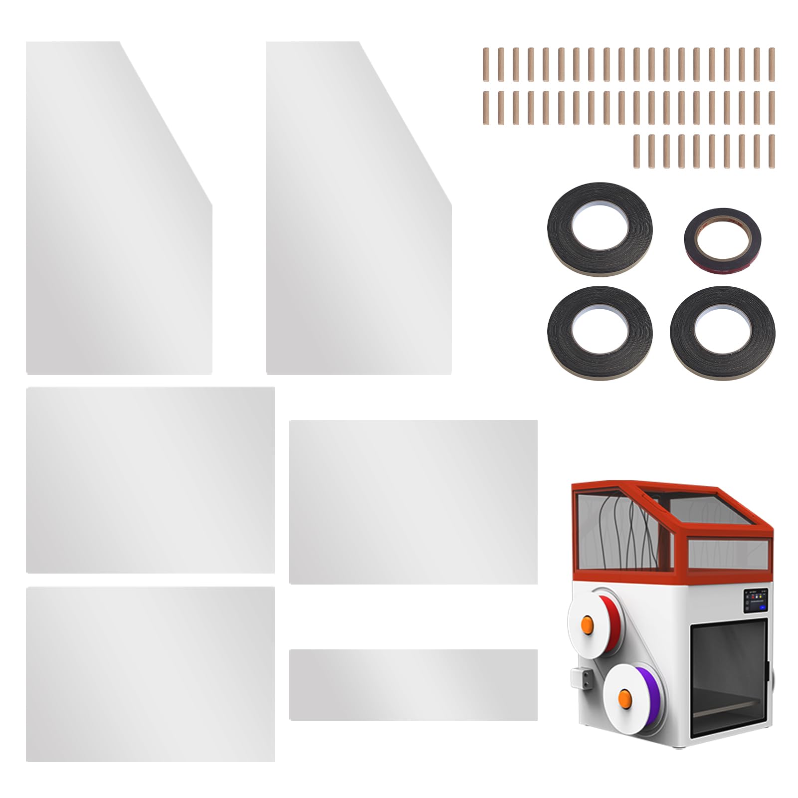 Photo 1 of FYSETC Upgraded Top Cover for SnapmakerU1 Printer: DIY Colors and Style Optimized Design Enclosure Noise Odor Reduction Stable Printing for High-Temp Filaments ASA PC for 3D U1 Top Hat