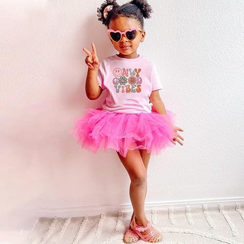 Miniatura 3 de Camiseta de algodón con estampado de letras gráficas divertidas, para el verano, para niñas y bebés