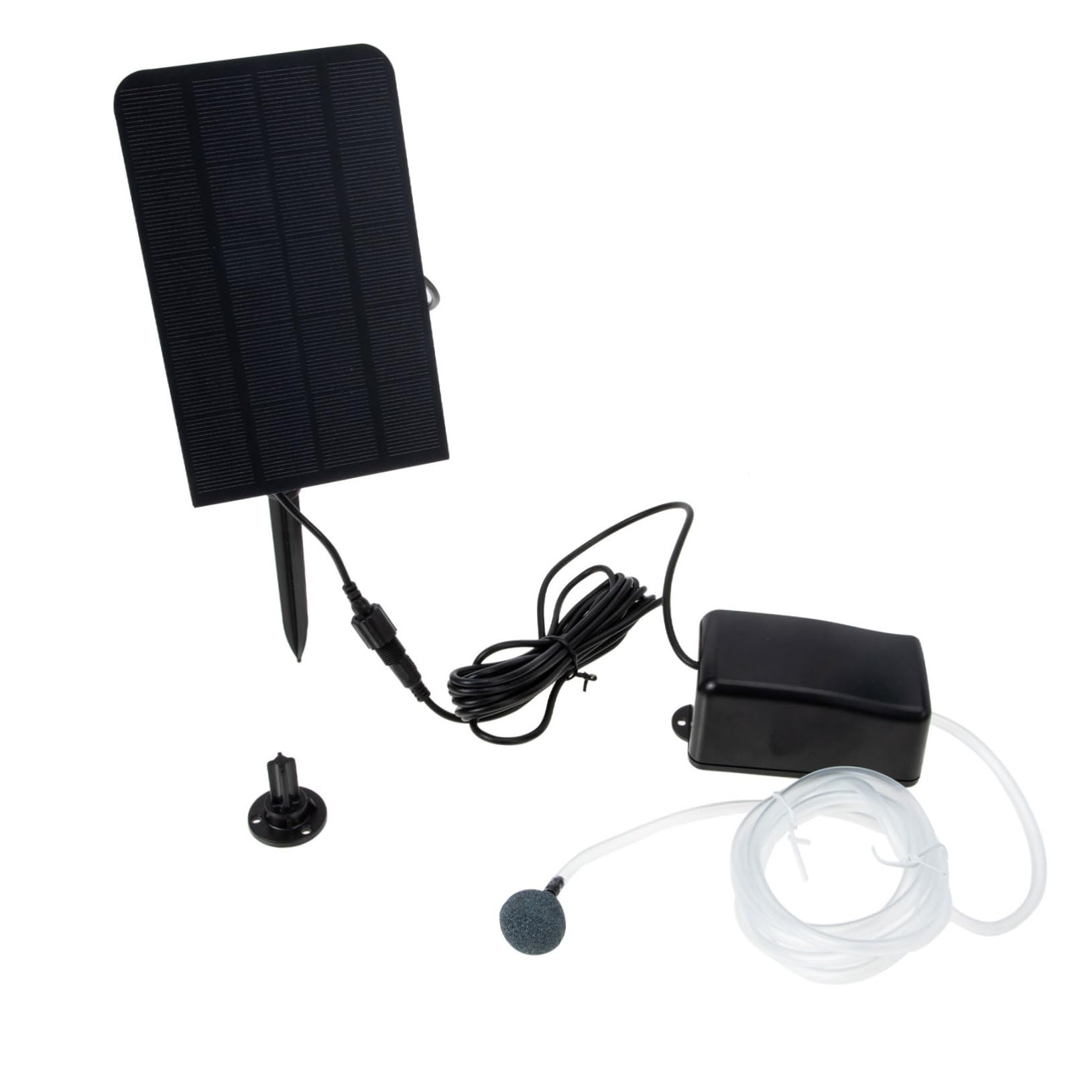 Milisten 2 Sätze Solare Sauerstoffpumpe Pool-Teich Aquarium Fisch tragbar klein sauerstoffpumpe solar solar-teichpumpen -Luftpumpe Oxygenierungspumpe Solarbetriebene Poolpumpe Abs Black