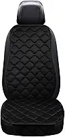 Capa Protetora De Banco Para Carro Com Encosto Em Suede Design Sofisticado Confortável e Elegante (Preto)