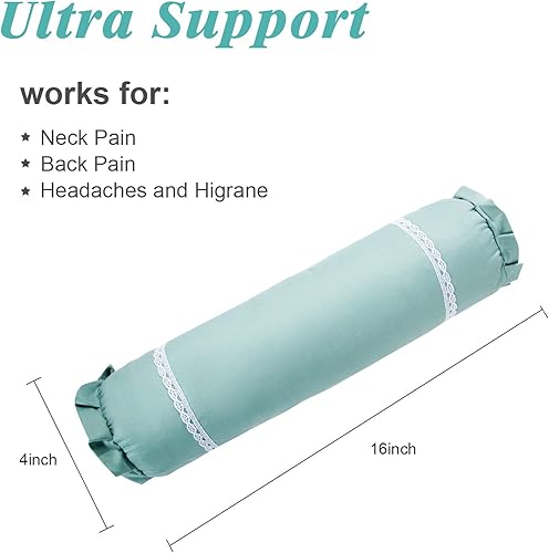 Miniatura 2 de Almohada de cuello de trigo sarraceno para reclinable, fillows cervicales, cómoda almohada cervical de apoyo lumbar, almohada cilíndrica redonda