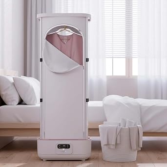 Intelligent Steam Cabinet, Intelligent Steam Dryer,900W Professional Garment Care System, Remote Control Operation And Built-in Fragrance Box, Compact Foldable Design.