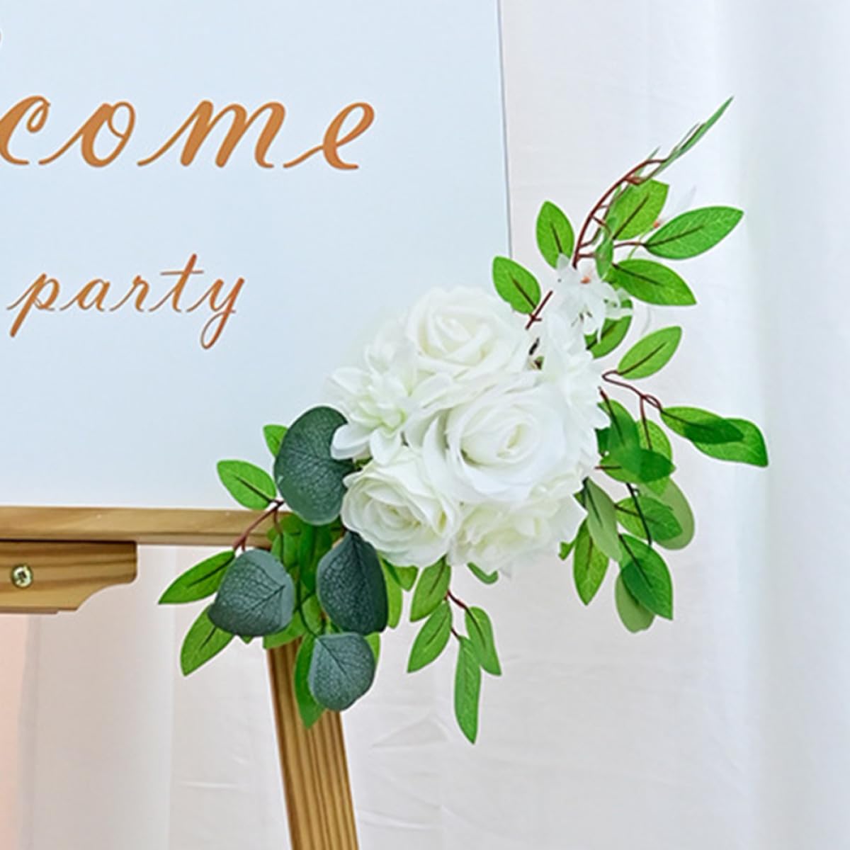 Künstlicher Blumenbogen aus Seidenstoff Langlebige Hochzeitsdekoration für Empfang und Events Einfache Anwendung Tischdeko für Hochzeit und Feier