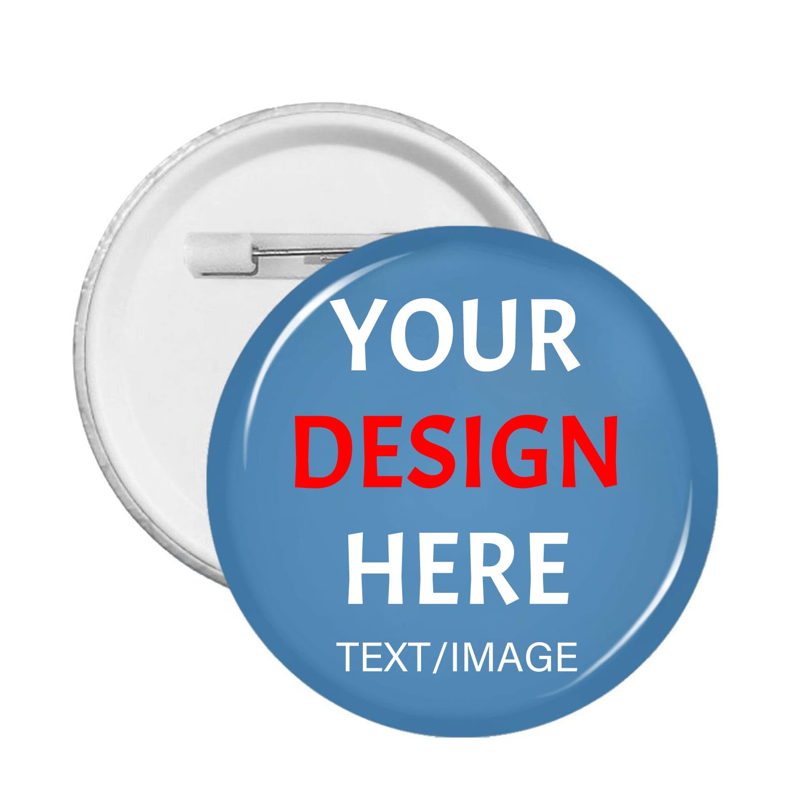 Custom Pins With Your Picture Text Logo Name Photo, Personalized Pins Buttons Custom Gift