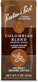 Boston’s Best Coffee - Colombian Blend Delicious Gourmet, Premium Ground Coffee, 11 oz. / 311 g Coffee Bag