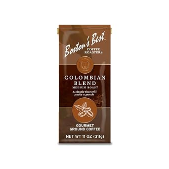 Bostons Best Coffee - Colombian Blend Delicious Gourmet, Premium Ground Coffee, 11 oz. / 311 g Coffee Bag