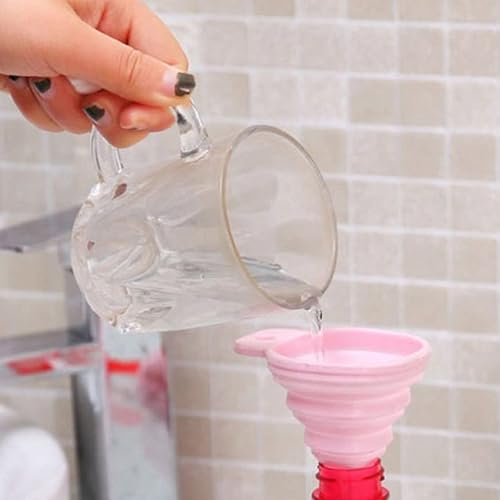 Miniatura 8 de Embudo plegable seguridad y para salud Diseño de agujero de gancho fácil almacenamiento para botella de agua líquido transferencia de polvo Durab