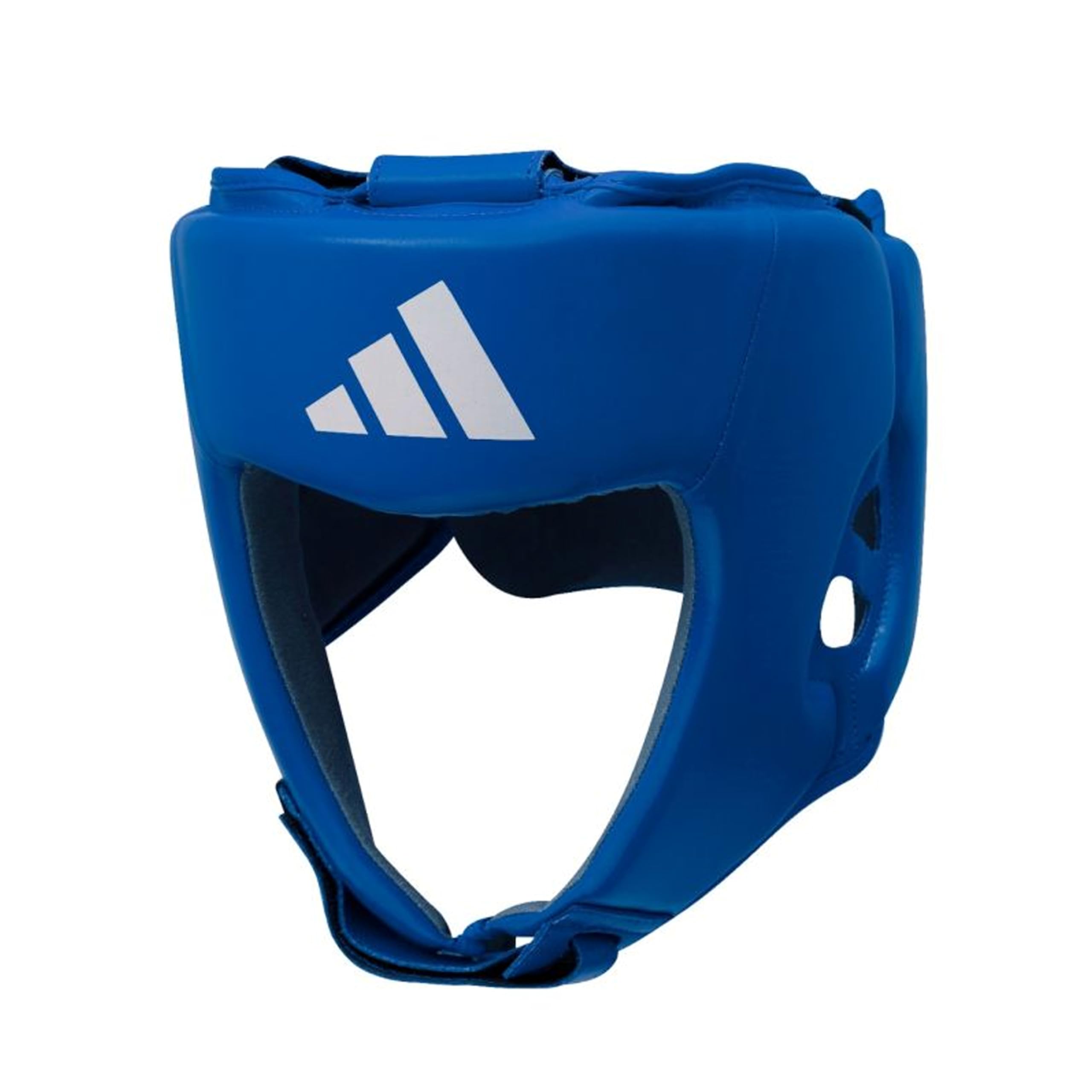 adidas World Boxing Licensed Head Guard - Adjustable Non-Slip Boxing Headguard, WOB Approved, Covers the Forehead, Ears, and Cheeks, Made of Leather, with Air Cushion Foam Padding - Blue, XL