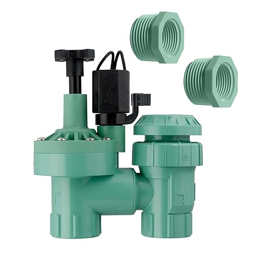 Orbit 57604 - Paquete de 3 válvulas antisifón automáticas de 1 pulgada FPT serie 100 con control de flujo y reductor de 3/4 pulgadas
