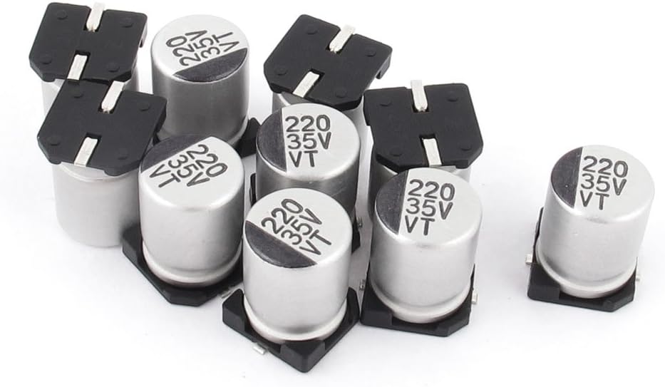 Aexit 10pcs (Capacitor) 220uF 35 ν SMD Aluminum Electrolytic Capacitors 8mm (45ry551qf142) x 10mm