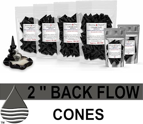 Miniatura 4 de 200 conos de incienso de carbón sin perfume de 2 pulgadas ideal para la fabricación de inciensos añade cualquier aceite de fragancia de depósito de