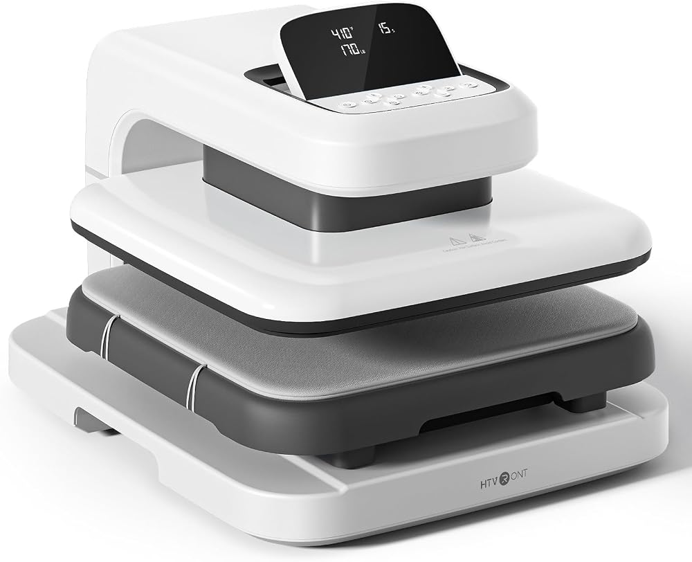 HTVRONT Auto Heat Press 2 - Adjustable Pressure Heat Press Machine 15X15
