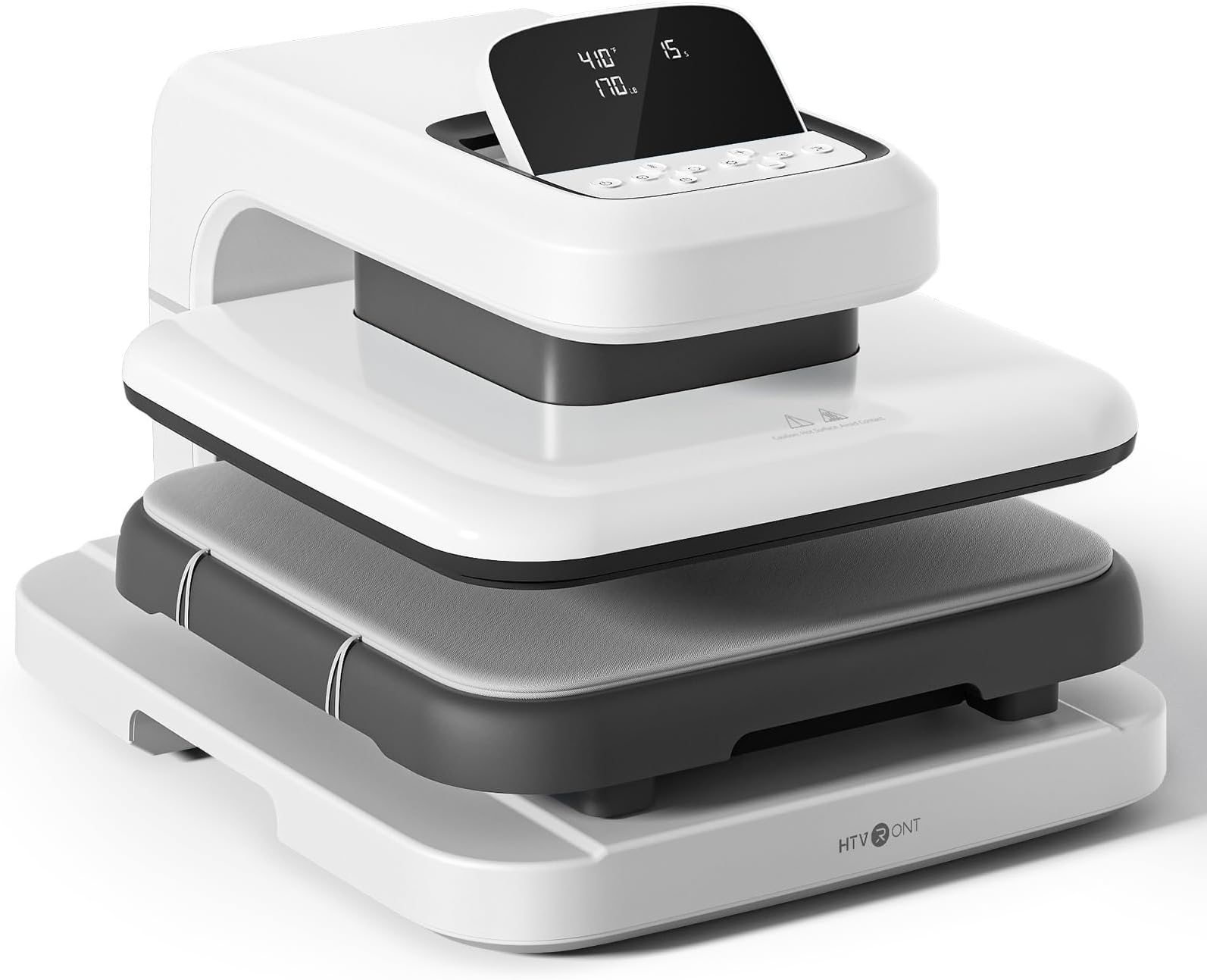 HTVRONT Auto Heat Press 2 - Heat Press Machine for T Shirts with Adjustable Pressure & Higher Heating Height, Heats Up Fast & Evenly Heat Press 15x15 for HTV, Sublimation, Heat Transfer Projects