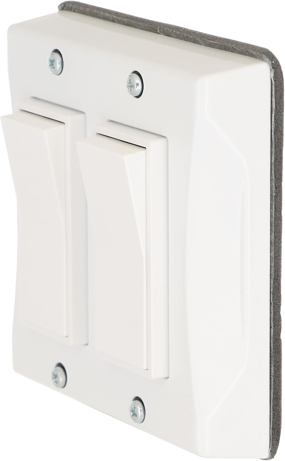 BELL 2-Gang White Decorator Switch Weatherproof Light Switch Cover 5127-1, Outdoor Rocker Switch Cover, Scratch-Resistant Polycarbonate Weatherproof Cover