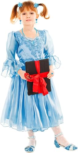 Miniatura 7 de Juego de joyas de sirena para niñas, collar de sirena, pulsera, aretes, lazo para el pelo, disfraz de princesa, accesorios de vestir