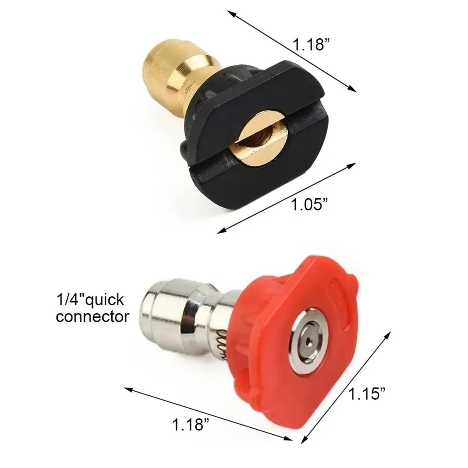 Juego de boquillas de conexión rápida de latón de 1/4", adaptador de manguera for lavadora de alta presión