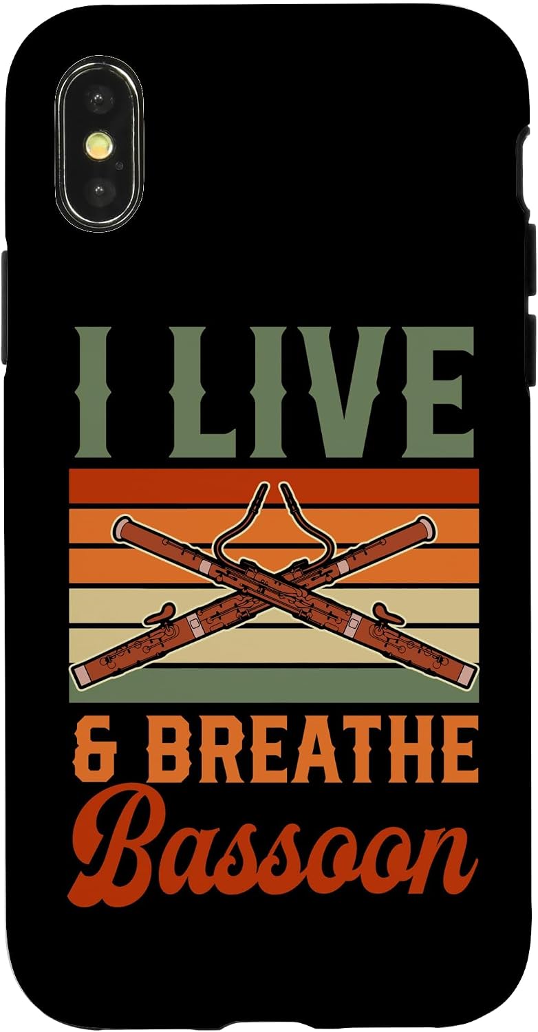 I Live and Breathe Bassoon Case for iPhone X/XS