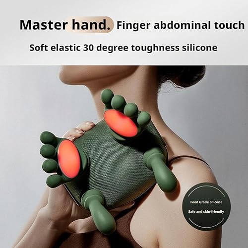 Miniatura 5 de Masajeador de cuello con dedos, masaje cervical eléctrico de hombro para aliviar el dolor, masajeador portátil de cuello Shiatsu y espalda para