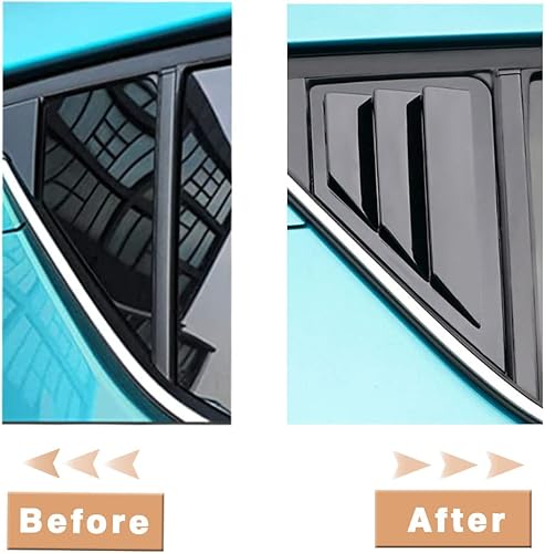 Miniatura 3 de BOYOUS 2 rejillas de ventana lateral trasera de acrilonitrilo butadieno estireno para Toyota C-HR CHR 2018-2022 persianas de ventilación accesorios