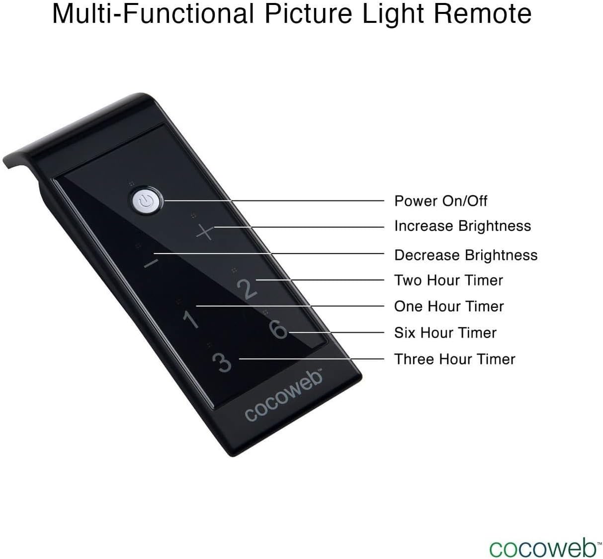 Cocoweb 36" LED Classic Picture Light with Wireless Remote Kit - ALEDV-36MB-REC