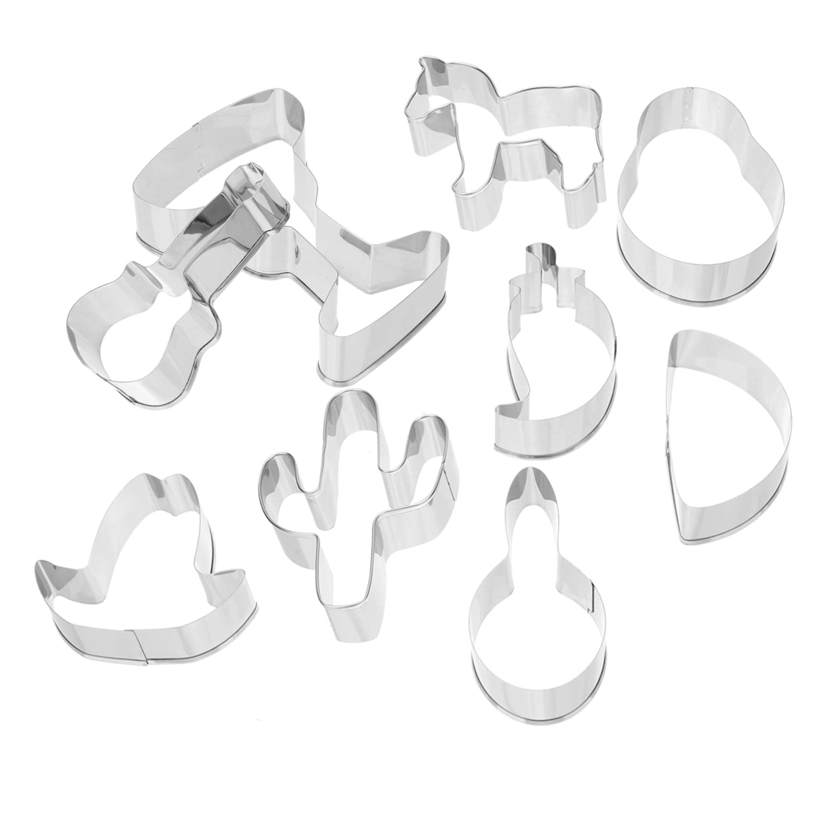 DECHOUS 5 Ensembles Moule À Biscuits Mini Emporte-pièces Décoration Emporte-pièces Pour La Fête Fabricant Coupe-sandwich Tacos Coupe-gâteau Scone Acier Inoxydable 6 Pièces * 5