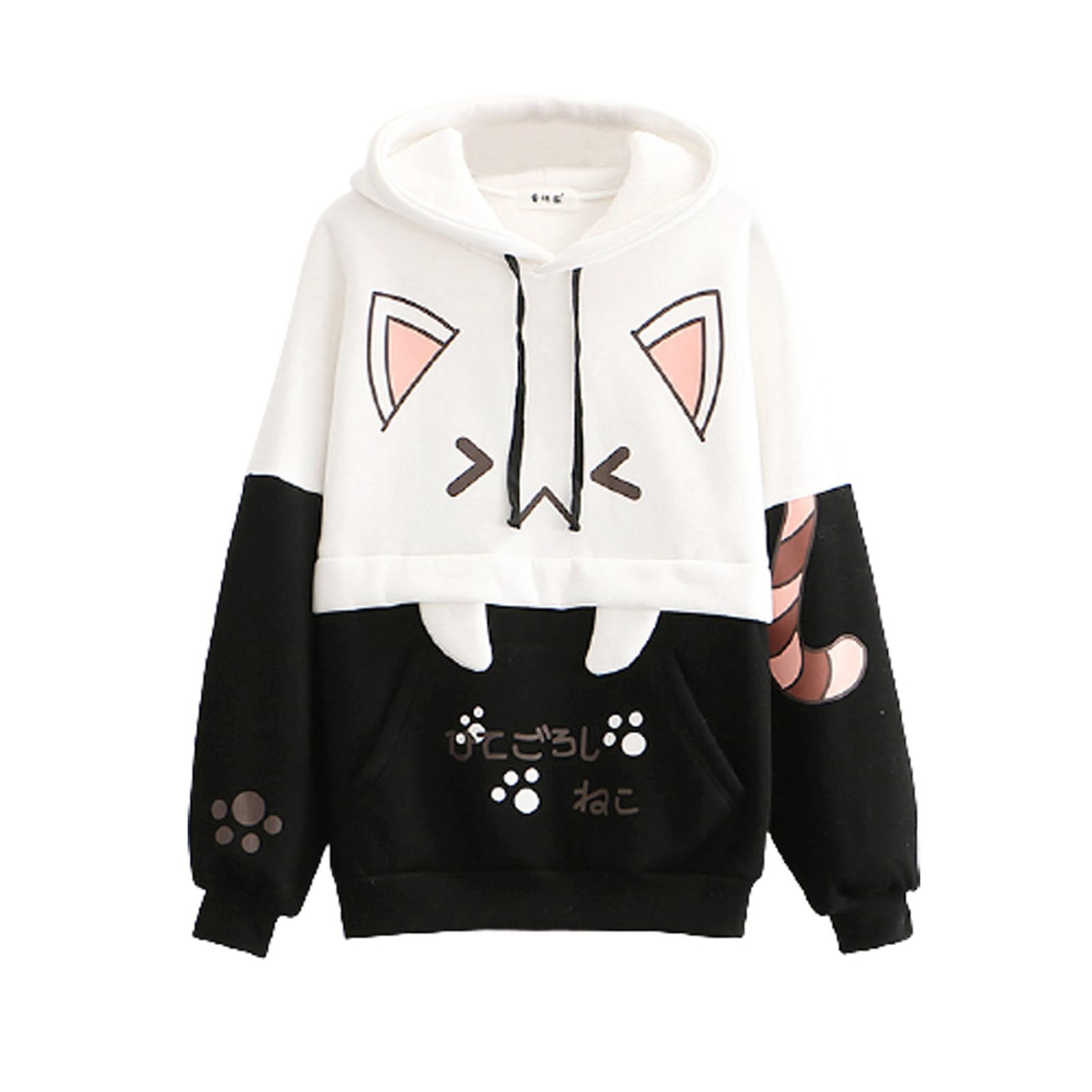 Áo Hoodie Tùy Chỉnh Áo Len Nữ Dáng Rộng Tay Dài Dày Màu Trơn Áo Hoodie Và Áo Nỉ