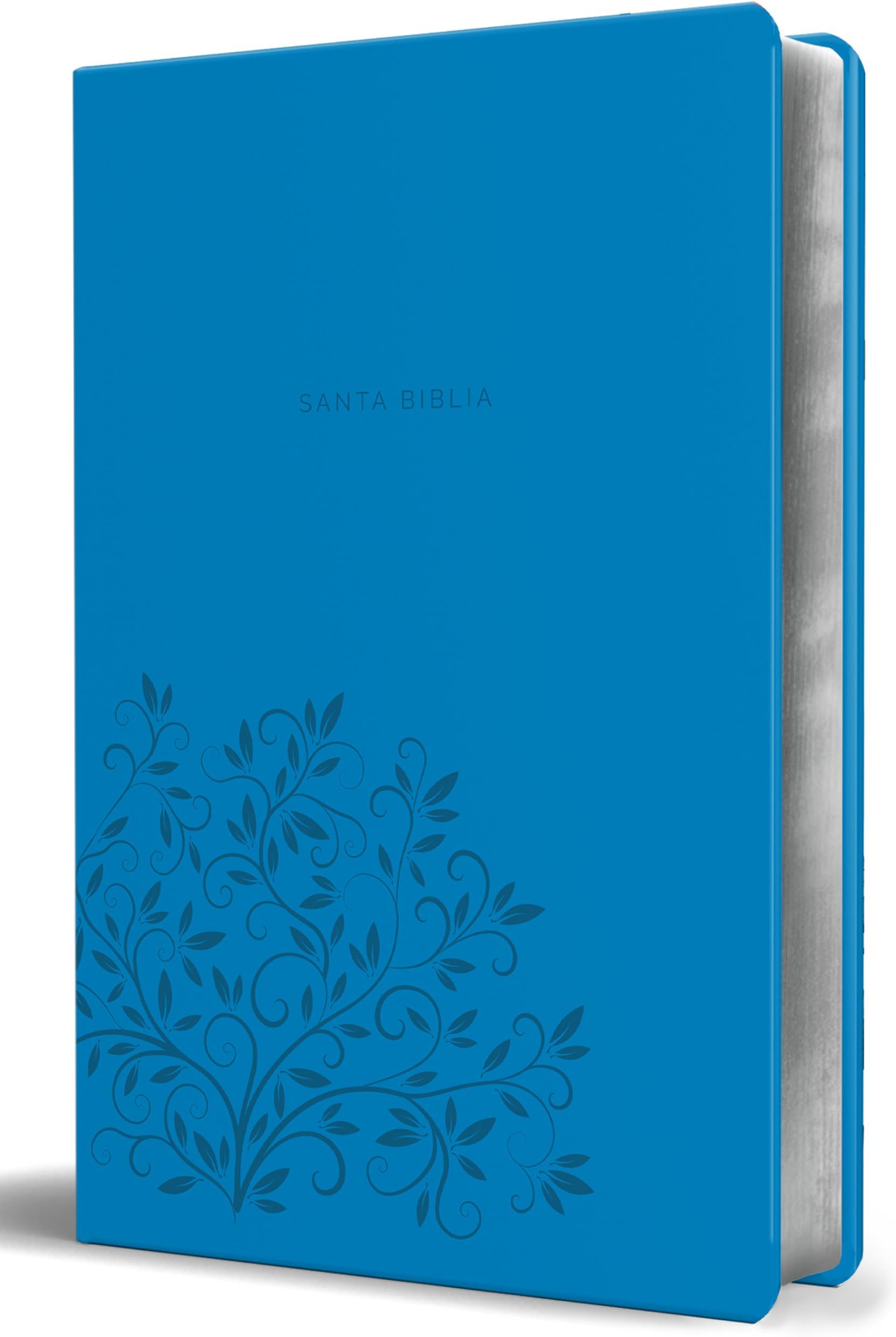 Biblia Reina Valera 1960 letra grande. Símil piel azul, tamaño manual / Spanish Holy Bible RVR 1960. Handy Size, Large Print, Blue Leathersoft