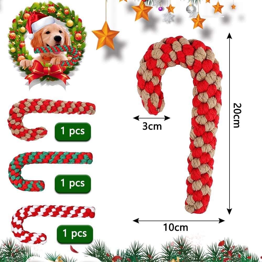 Giocattolo di Corda Cani Natale, 3 Pezzi Giochi per Cani Natale, Giocattolo da Masticare Cani Natale, Giocattoli Natale di Corda, Giochi Interattivi per Cani, Giocattolo per Animali Domestici Giocattolo di Corda Cani Natale, 3 Pezzi Giochi per Cani Natale, Giocattolo da Masticare Cani Natale, Giocattoli Natale di Corda, Giochi Interattivi per Cani, Giocattolo per Animali Domestici