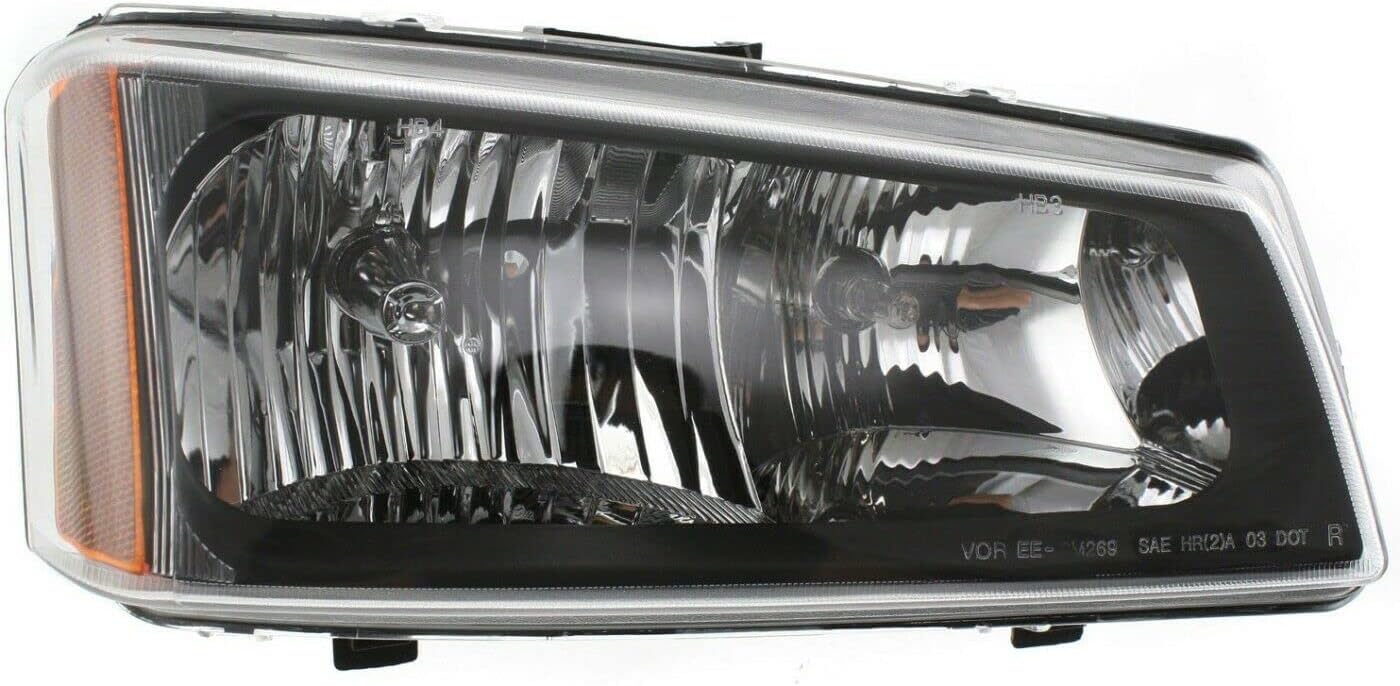 Set of 2 Headlight Headlamp Assembly Clear Lens Composite Halogen Left & Right Side For 2003-2006 Chevrolet Avalanche 1500 2500 & Silverado 1500 - GM2502224 GM2503224