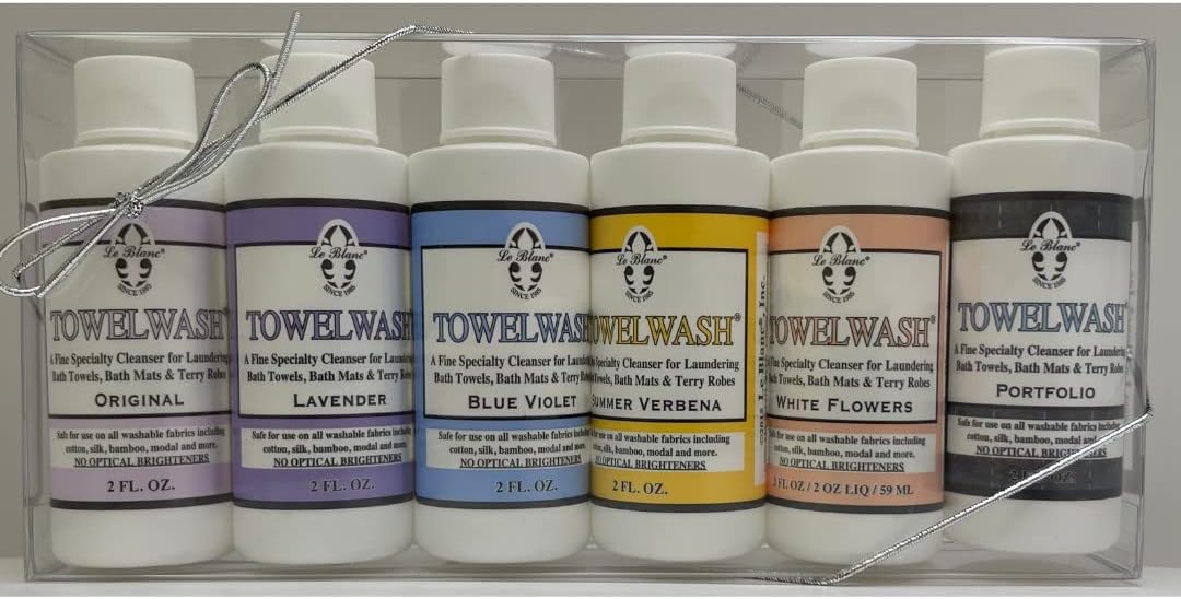 Le Blanc® Towelwash Gift Set - Six 2 FL. OZ. Sample bottles of all Towelwash Fragrances, One Pack