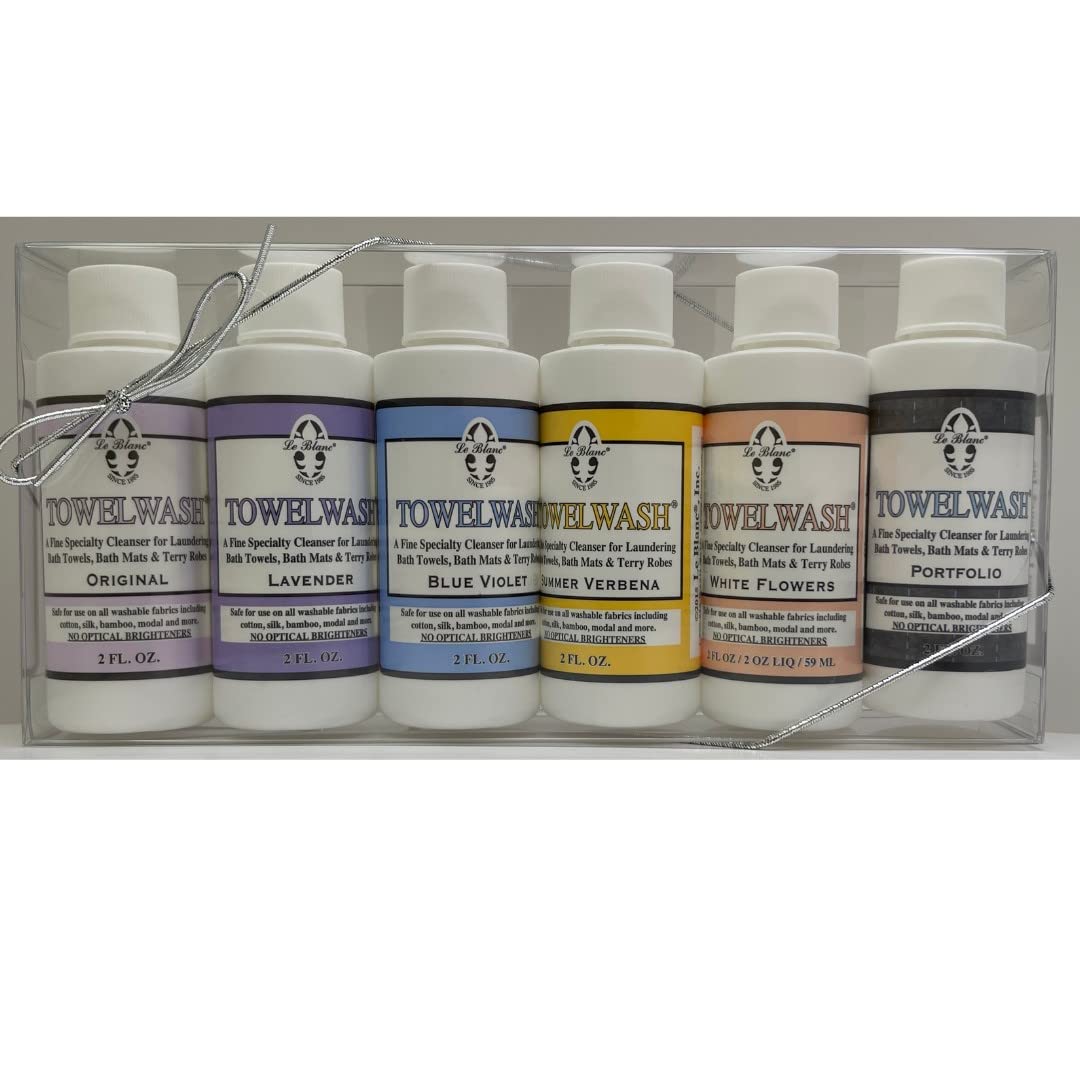 Le Blanc® Towelwash Gift Set - Six 2 FL. OZ. Sample bottles of all Towelwash Fragrances, One Pack