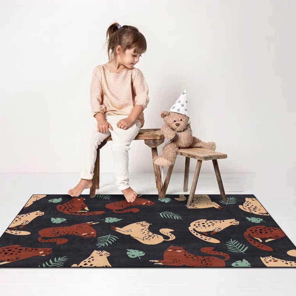 Tappeto Gattonamento neonato Gatto dei cartoni animati, Large for Living Room, Bedroom, Nursery,stanza bambini,-80x160cm